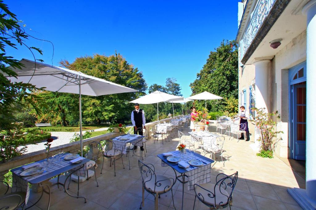 Logis Hotel Restaurant Chateau Bellevue Cazaubon Exterior foto